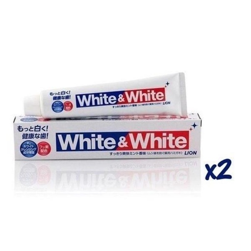 [140F0073] LION - CLINICA White & White Toothpaste (Mint) 150g x2 (Parallel Import)