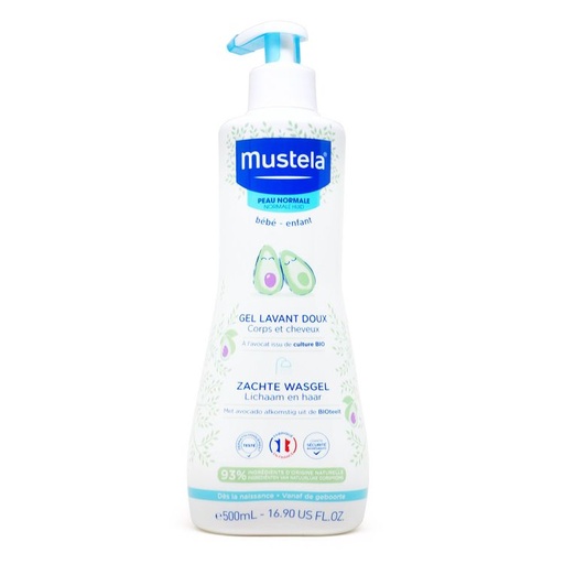 [049F8072] Mustela 妙思樂 - 嬰兒洗髮沐浴露(牛油果) 500ml (平行進口)