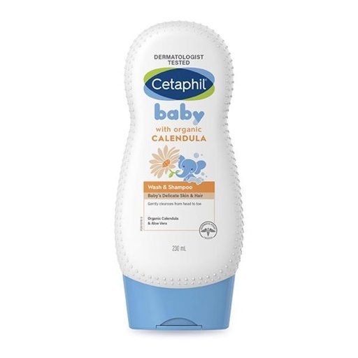 [172F0086] Cetaphil - Baby Wash & Shampoo (with Organic Calendula) 230ml (Authorized goods)