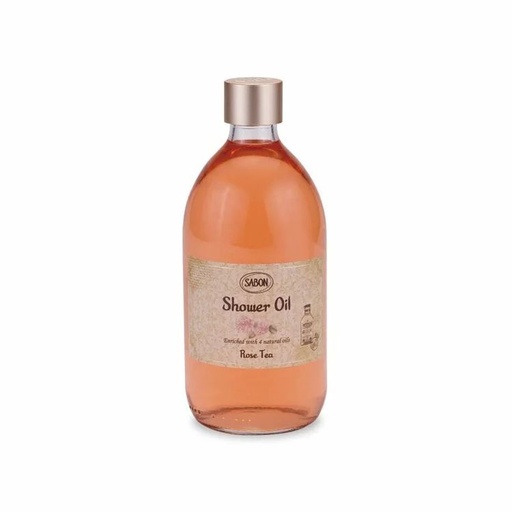 [125F0690] SABON - (Plastic Bottle)  Shower Oil 300ml - Rose Tea (Parallel Import)