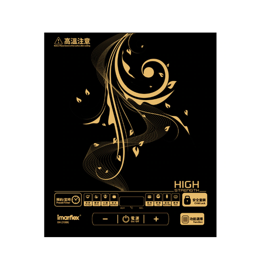 [123F0021] imarflex 伊瑪牌『極品．金』2100W 觸控式黑晶電磁爐 IIH-2100G