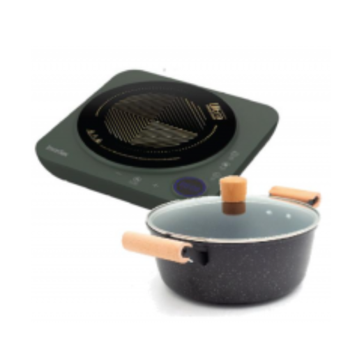 [123F0025] imarflex 伊瑪牌『圓方』2200W輕觸式電陶爐 (附送24cm麥飯石雙耳湯鍋) IIR-2299