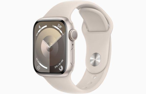 Apple Watch Series 9 GPS 41mm Starlight Aluminium Case with Starlight Sport Band 