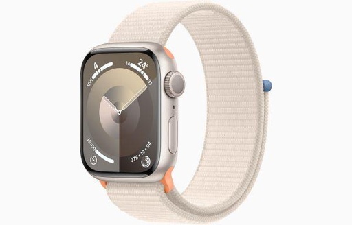 [AAW2362] Apple Watch Series 9 GPS 41mm Starlight Aluminium Case with Starlight Sport Loop