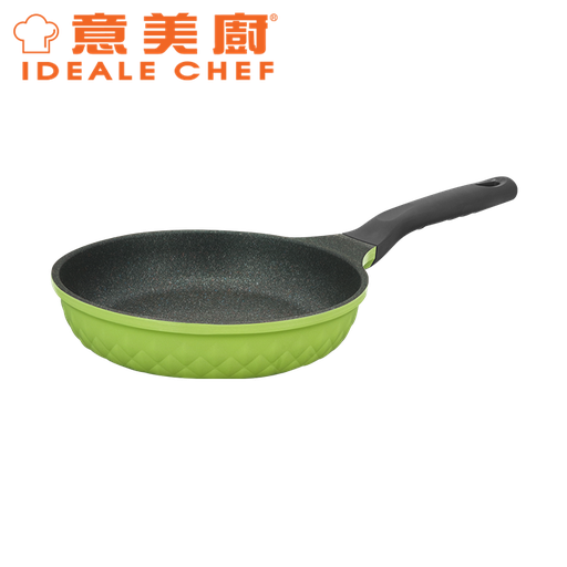 [138F0095] IDEALE CHEF KOREA CRYSTAL DIE-CAST MARBLING NON-STICK 20CM FRYPAN (GREEN)