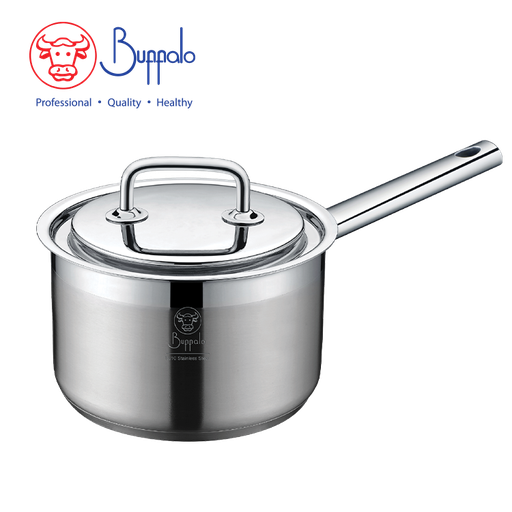 [138F0188] BUFFALO EXCITE 20X12CM/3.5L S/ST CAPSULATED BOTTOM SAUCEPAN WITH S/ST LID