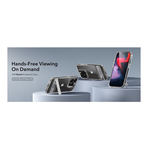 [124F0161] ESR Boost Kickstand Case for iPhone 15 Pro Max - Clear