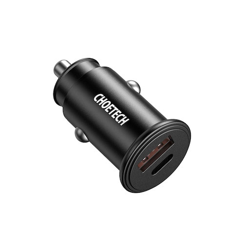 [114F0042] CHOETECH TC0006-BK PD+QC Fast Car Charger