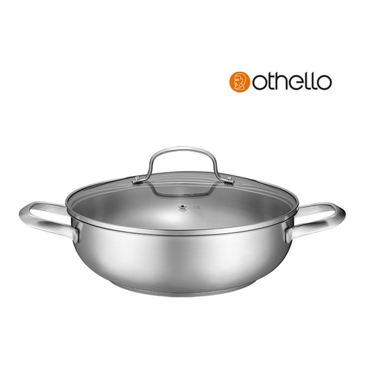 [128F8013] Othello - 28cm stainless steel sautepan with glass lid (with 2 side handles) RA2808NL-PC