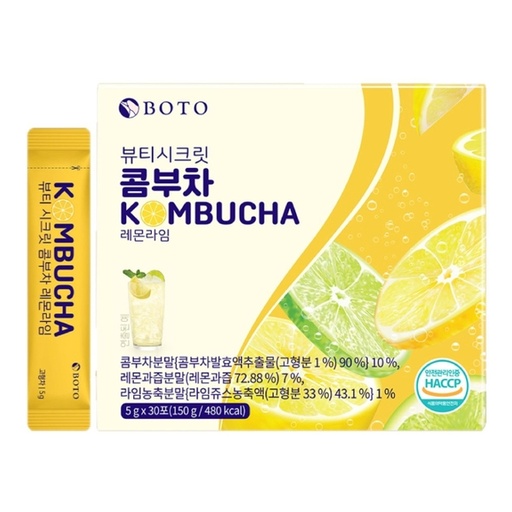[146F0719] BOTO - 瘦身康普茶 5g x 30包 - 青檸檸檬味 (平行進口)