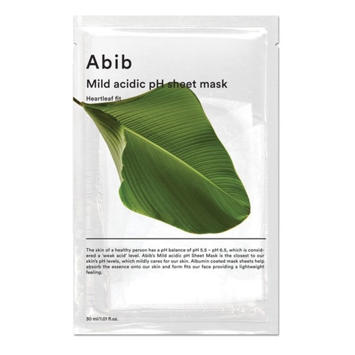 [125F1160] Abib - Mild Acidic Ph Sheet Mask - Heartleaf Fit 30Ml x 10pcs (Parallel Import)