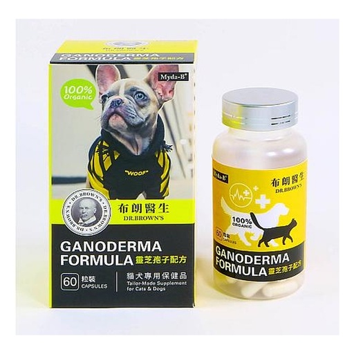 [157F0309] Myda-B Dr. Brown's Ganoderma Formula 60's (Tailor-Made Supplement Cats & Dogs )