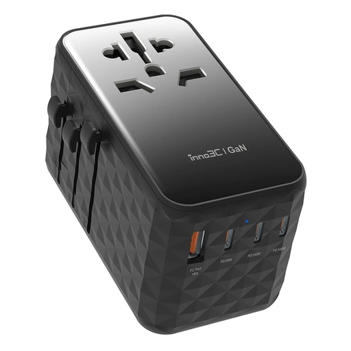 [123F0225] inno3C i-FT120 GaN 120W 4-Ports AC Socket Universal Travel Adaptor