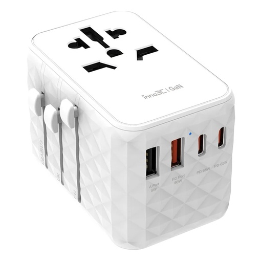 inno3C i-FT65 GaN 65W 4-Ports AC Socket Universal Travel Adaptor