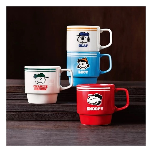 [184F0009] Snoopy - 日版Snoopy 史努比家族陶瓷杯 (一套四件)