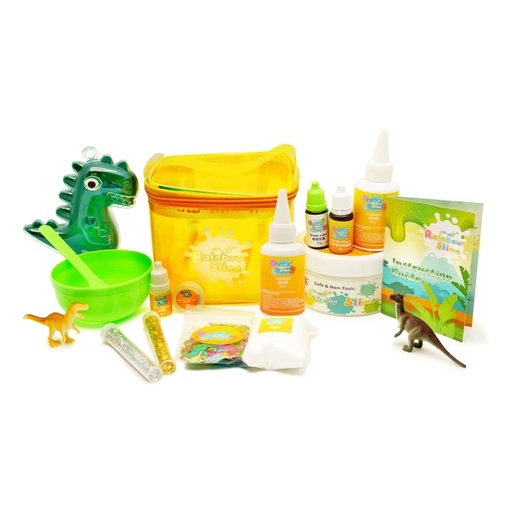 [186F0389] Rainbow Silme - DIY- Dinosaur Slime Set