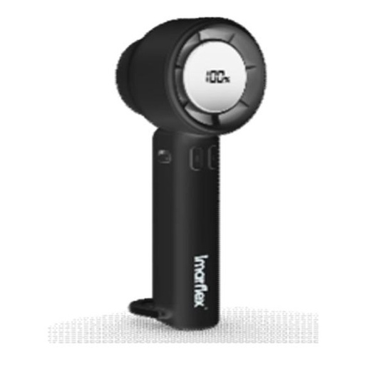 [123F0197B] imarflex 伊瑪牌 - 『百速。黑』USB充電手提迷你小圓扇(兩部)