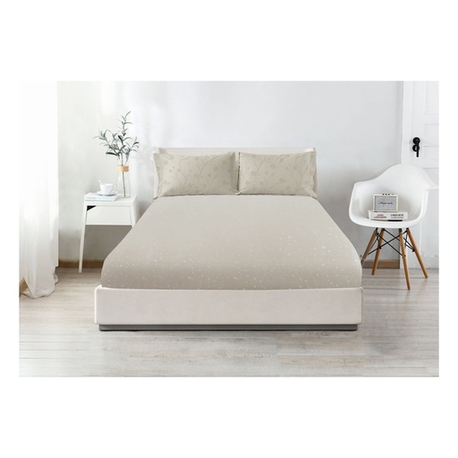 CASA-V Count Pearl Silk Series Fitted Sheet with Pillow Case (VB045FDS)