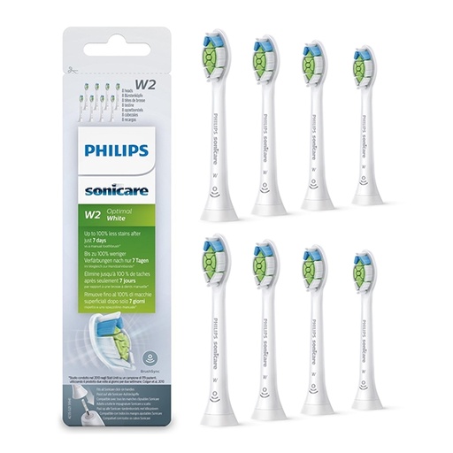[197F8008] Philips Sonicare Diamond Clean Standard Sonic Toothbrush Heads (8 pack) - White