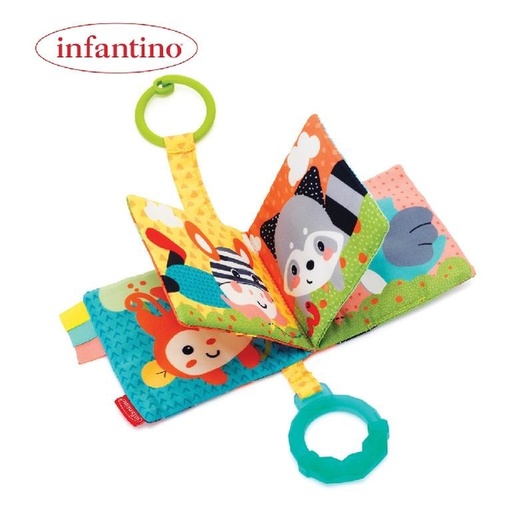 [165F0062] Infantino Educational Animal Cloth Book