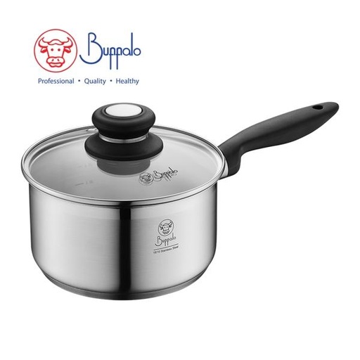 [138F0335] 牛頭牌SIMPLE COOK不銹鋼加厚底電木單柄煲連玻璃蓋(18X9.5CM/2.1L) (34818P)
