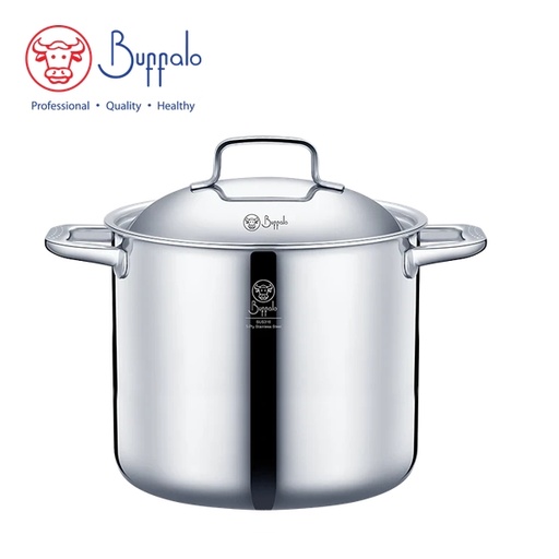 [138F0342] Buffalo - PRIVILEGE 316 Stainless Steel 5-Ply Stockpot with S/S Lid 26cm / 9.7L (75226H)