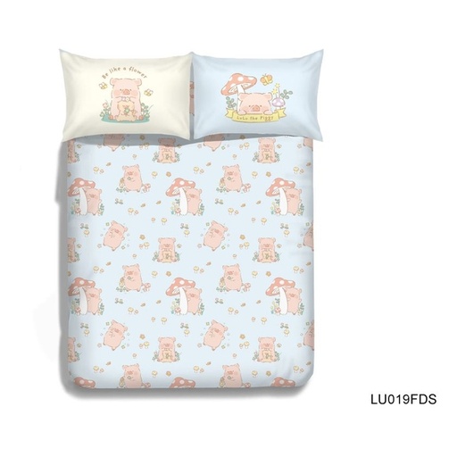 Casablanca 罐頭豬LuLu卡通純棉系列床笠連枕袋 - (LU019FDS)