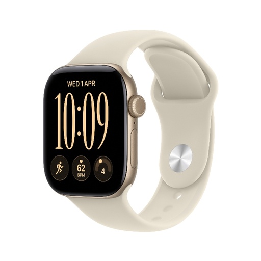 [AAW3258] Apple Watch Series 12 GPS 42mm Light Gold Aluminium Case with Sand Sport Band - S/M