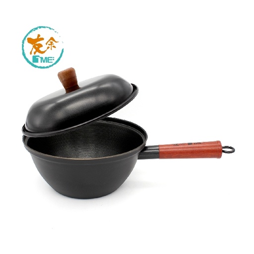 [125F0387] TME Iron Steel Saucepot with Lid 20cm