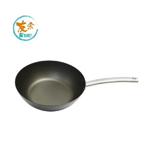 [153F0061] TME Carbon Steel 28cm Wok 