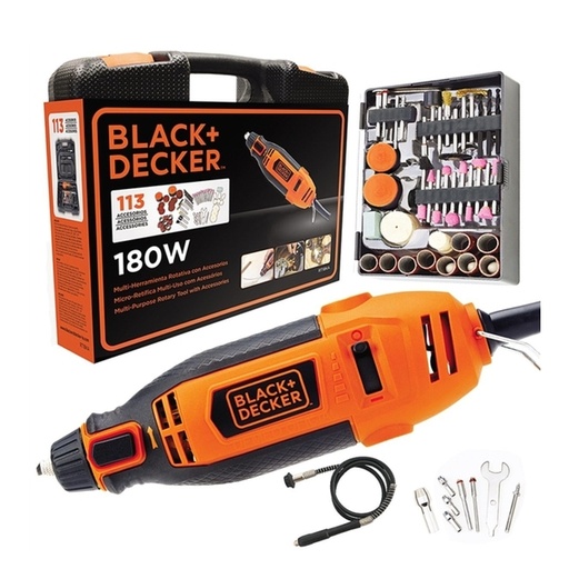 [125F1183] Black & Decker - Rotary Tools w/114 accs Kit Set RT18KA